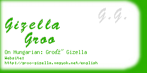 gizella groo business card